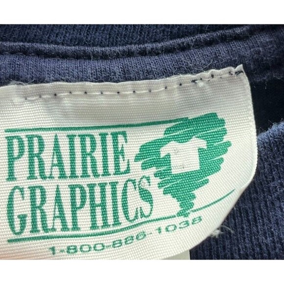 Vintage Prairie Graphics T-Shirt Boy's Size Large Kansas Gray Short Sleeve - Picture 4 of 5